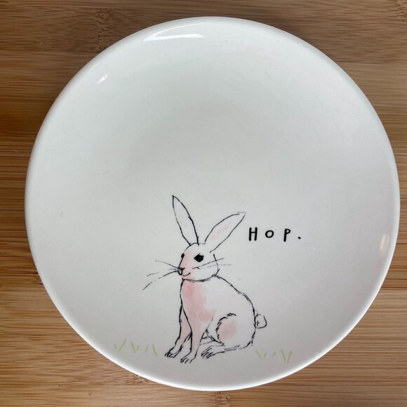 Rae Dunn Magenta Easter Plates Bunny Hop Basket Hunt Chick Chirp Carrot Crunch - Picture 4 of 9